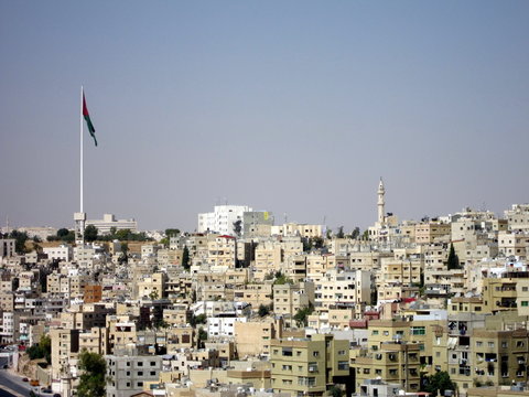 Amman Jordanie Vue de la Citadelle sur Jabal al-Qal'a