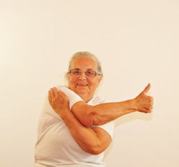 Sportliche Seniorin