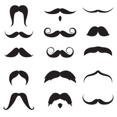 Mustache vector set