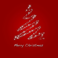 Merry Christmas - Sternen Baum - Rot