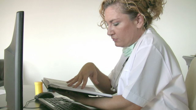 Female doctor working