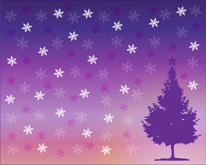 violet christmas background vector