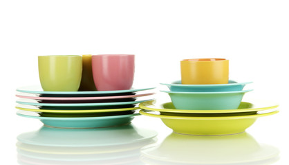 Color plates isolated on white