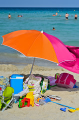 Family day at the beach