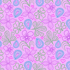 Seamless texture with flowers