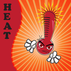 clip art of overflowing thermometer