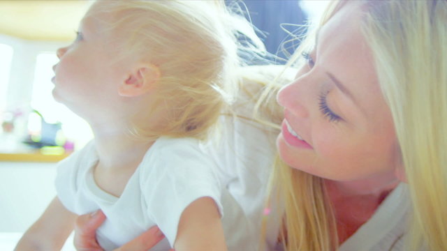 Mother Young Child Fun Indoors