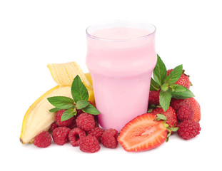 Fresh fruits with bananas
