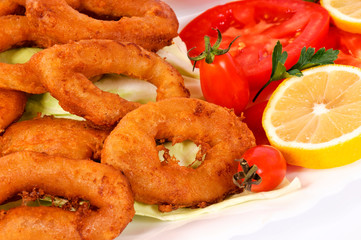 Fried seafood