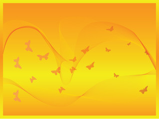 Vector summer background with butterflys