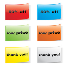 Vector color sticker set