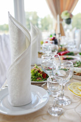 beautiful tables set for wedding
