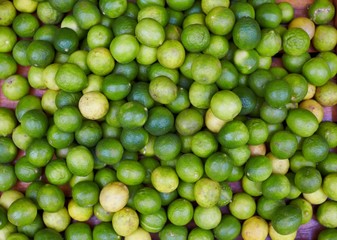 Close up many limes