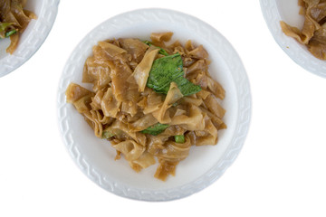 Mein noodles fried cricketers foam cups.