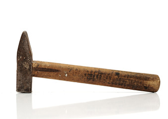old hammer - blacksmith tools isolated
