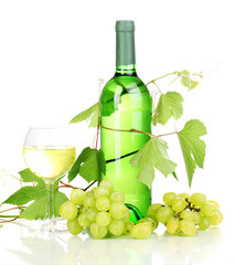 Bottle of great wine isolated on white