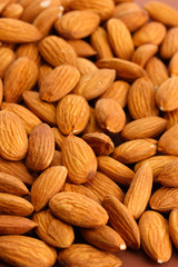 tasty almond nuts, close up
