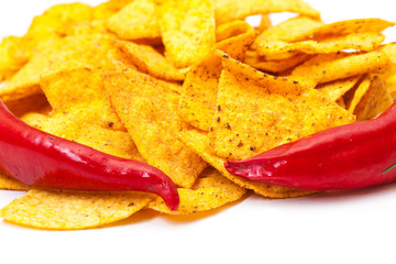 Spicy Corn Chips with Chilli Pepper
