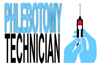 Doctor / nurse / phlebotomy technician holding a syringe