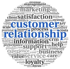 Obraz premium Customer relationship concept on white