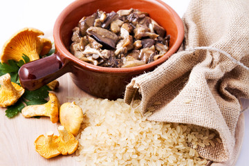 Riso e funghi di stagione