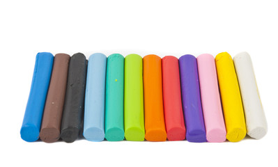 Rainbow colors plasticine