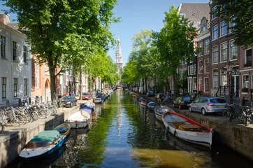 Keuken spatwand met foto Amsterdam © Hans Debruyne