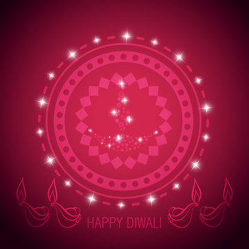 stylish vector diwali background
