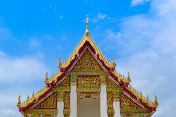 beautiful Buddhist  temple roof in Loei, Thailand