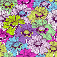 Seamless floral spotty pattern