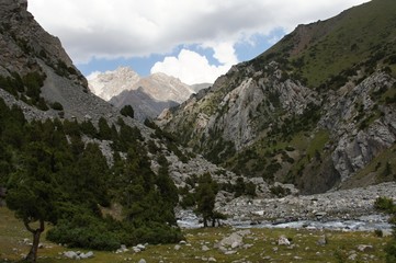 Obraz premium Zamok peak 5 070 m, Pamir-alay, Kyrgyzstan