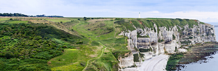 Cliffs of Etretat Panorama, Normandy, France