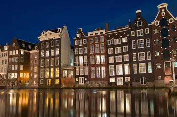 Küchenrückwand glas motiv Amsterdam bei Nacht © Anna Ziebold