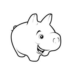 sparschwein schwein glücksschwein pinselspitze brush