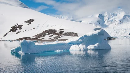Zelfklevend Fotobehang Whale form iceberg in Antarctica © Asya M
