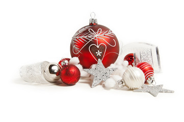 rote Weihnachtskugeln