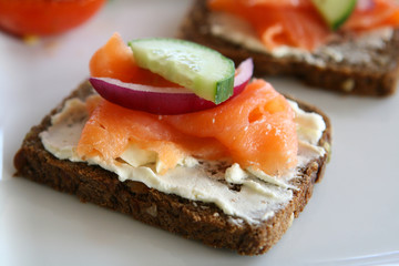 Smoked Salmon on Bread
