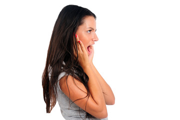 Fototapeta premium Isolated casual woman