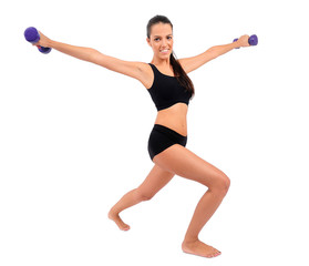 Fototapeta premium Isolated fitness woman