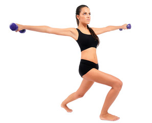 Fototapeta premium Isolated fitness woman