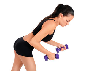 Fototapeta premium Isolated fitness woman