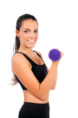 Isolated fitness woman