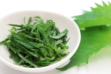 Japanese condiment, chopped  green perilla, shiso