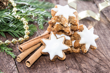 Cinnamon Sweets with christmas decoration