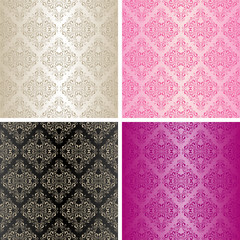 Seamless wallpapers - set of four colors.