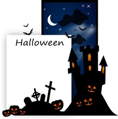 Halloween party invitation post card