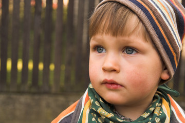 Boy in the knitted cap