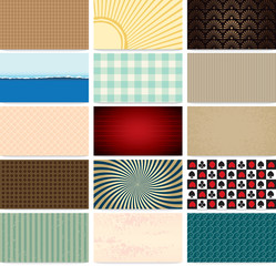 set of abstract backgrounds for business cards