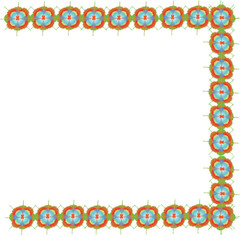 Flower frame on background