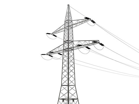 Pylon Isolated On White Background